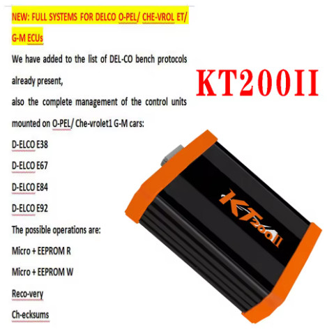 ECU Master KT200II ECU Programmer with Optimized Hardware Stable USB Support and Bench OBD BDM Functionality