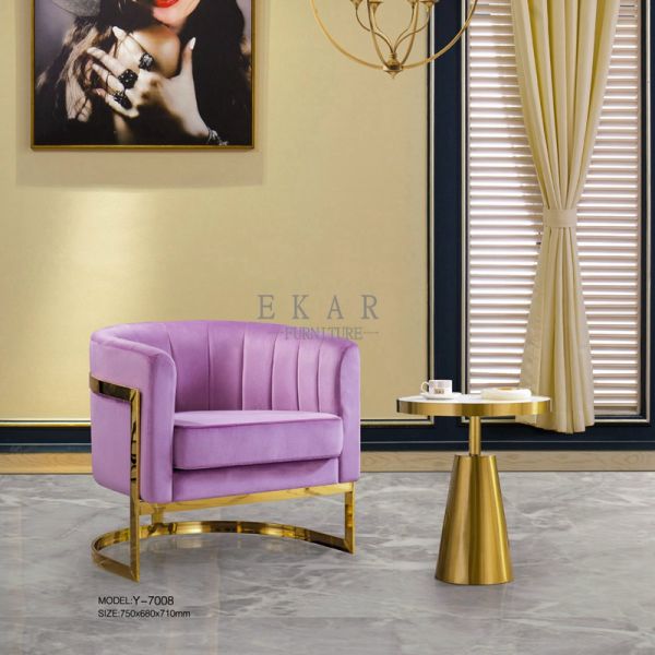 Metal Base Fashion Design Fabric Living Room Leisure Chair