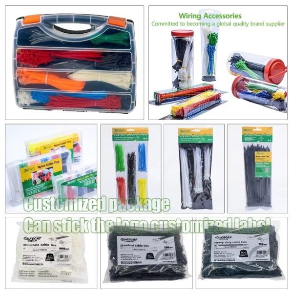 4.8*200MM Self-locking ETFE Cable Zip Ties Wraps Electrical Application Blue Wrap Tie Belt