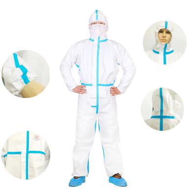 Roupa de proteção descartável de polipropileno tipo 4 não tecido Macacão descartável microporoso
