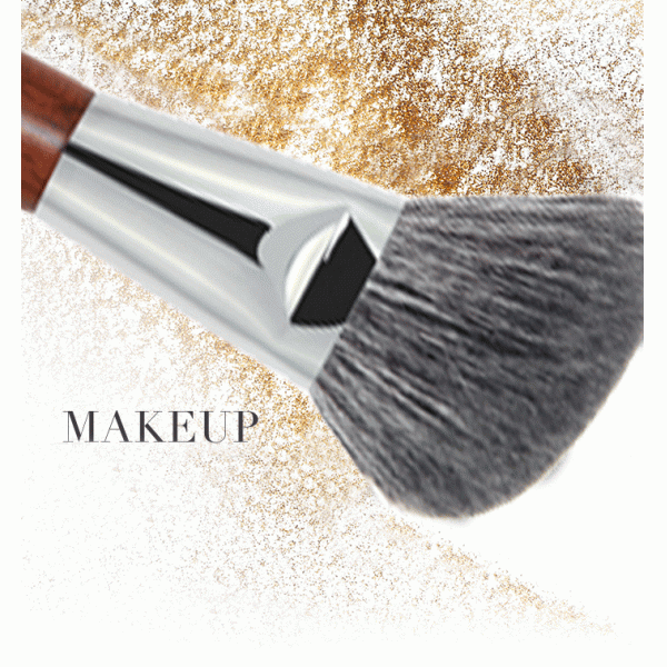 Vegan Pro Makeup Brushes Set Silk Screen Printing Bevel Angle Shaped Hair