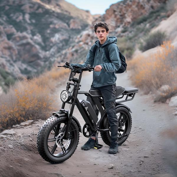 Off Road Fat Tire Ebike 750W for Adventure, Snow, and Sand Riding Powerful 750W Fat Tire Electric Bike
