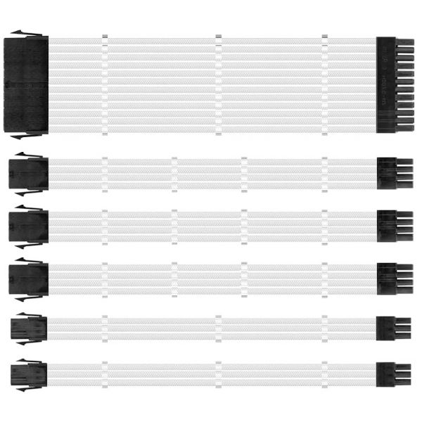 Cable Comb Kit 4*24pin motherboard 12*8Pin GPU 8*6pin CPI-E PC Power Supply Cable Comb Power Supply Extension Comb White