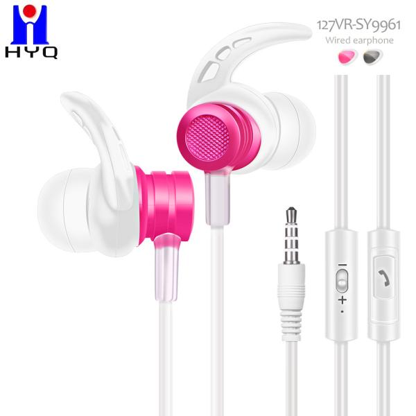 TPE Wired In Ear Earphones Sweatproof Soft Running Sports Earbuds With 3.5mm Jack