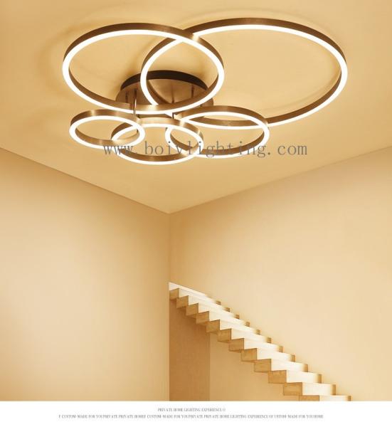 Acrylic  And Aluminum LED Ceiling Lamos Wihte 580*400*120MM Coffee Color