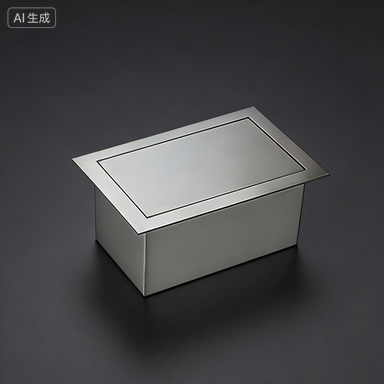Countertop Recessed Stainless Steel Trash Can with Flip-top Decorative Cover and Built-in Charcoal Filter