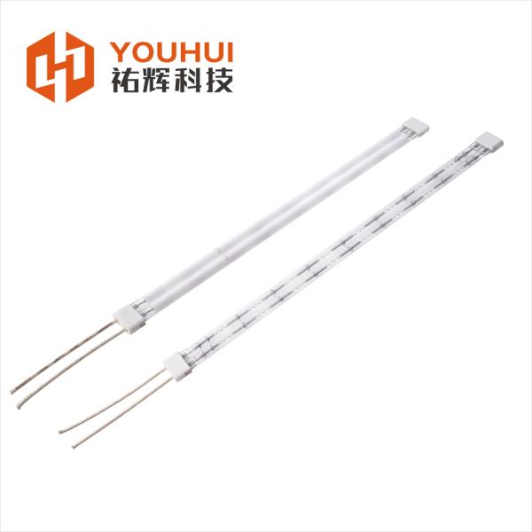 Short Wave Quartz Infrared Lamp with 1s Response Time 220V Voltage and 500mm Total Length