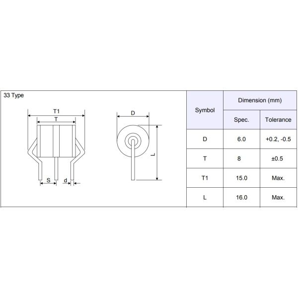 350 V 3 Electrode Gas Discharge Tubes SMD GDTs 6x8mm 3 Pole