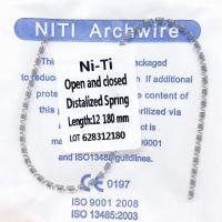 Ressort de distalisation Niti pour arc dentaire orthodontique 0,010 0,012 pouce 180 mm Nickel Titane Ressort de distalisation molaire