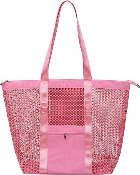 Mesh Beach Tote Large Bag Upgrade for Women with Multiple Pockets for Family Travel Swimming Waterproof Pool Bag