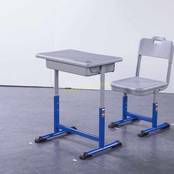 Adjustable Iron Aluminum Student Desk And Chair Set Lead - Free Powder Coating Enviornmental