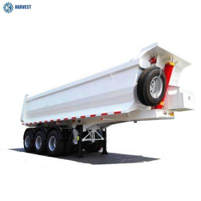 3 eixos 50 toneladas de carga pesada Dump Trailer 35m3 Tipper Trailer para venda na Guiné