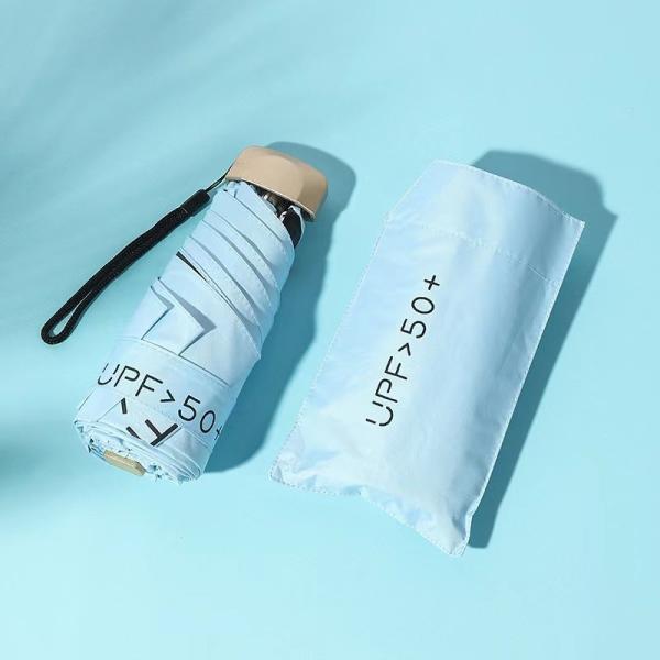 Guarda-chuva portátil 5 dobráveis ​​ultrabaixa luz protetor solar UV guarda-chuva de bolso pequeno