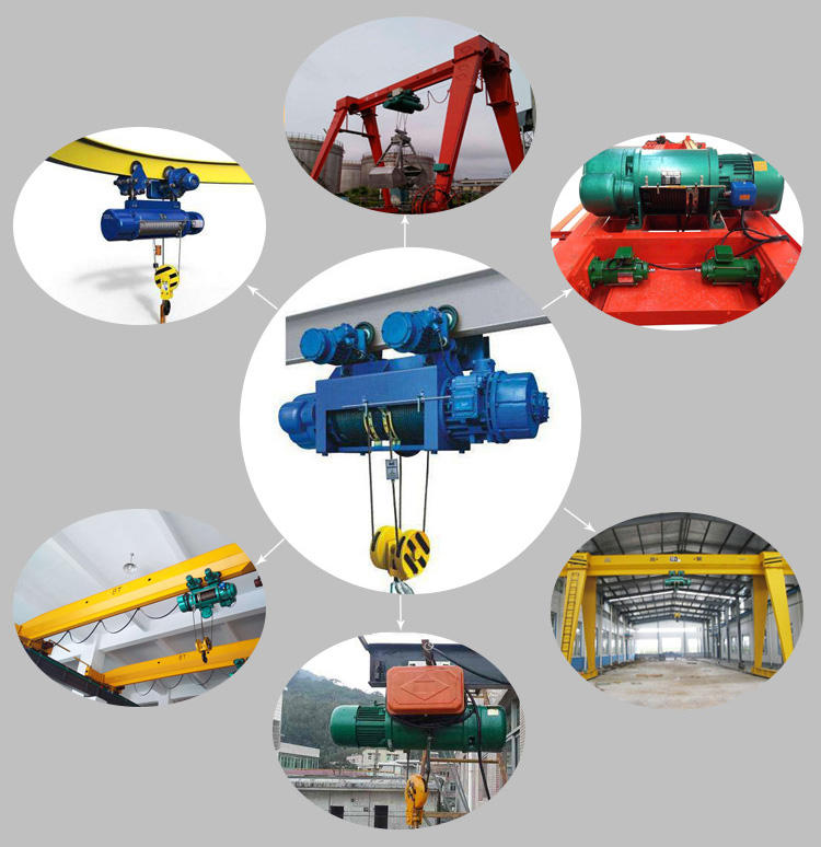 Heavy Duty 50 Ton Electric Wire Rope Hoist 20 Ton 30 Ton Overload protection for Mining Variable Speed Control Hoists