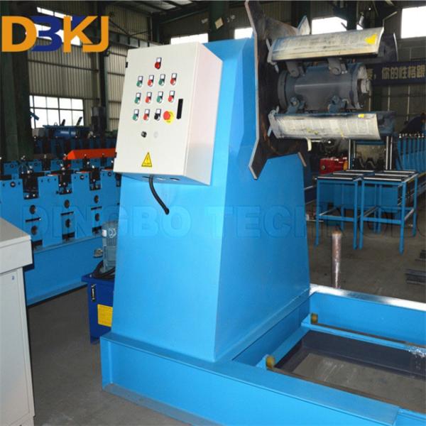 PLC Touch cz Purlin Roll Forming Machine For 100-300mm Sizes 5 Tons Hydraulic Decoiler
