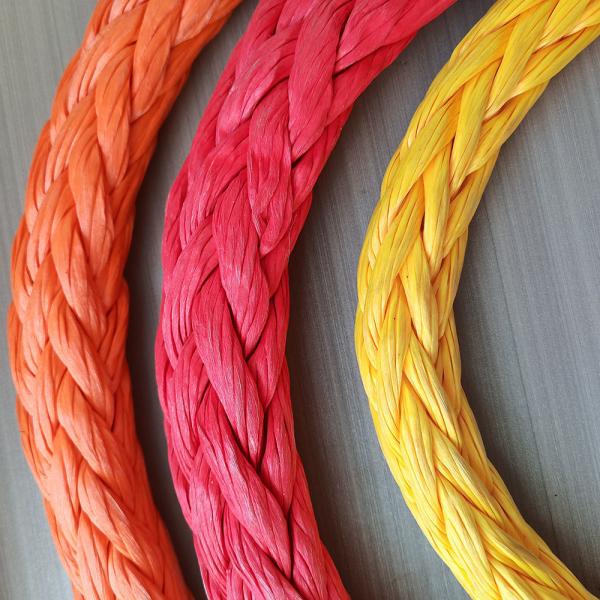 High Strength 10mm 12mm 12 Strand Uhmwpe Fiber Braid Line Marine Sail Rope Yacht