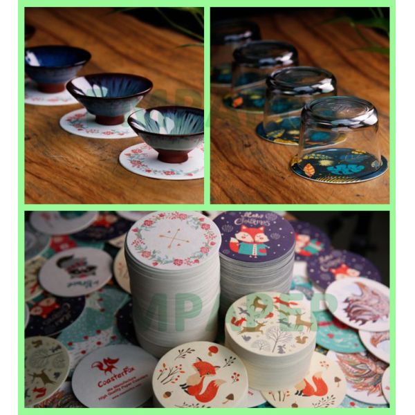 0.9mm 1.2mm Printable Water Absorbing Paper For Cup Coaster Material