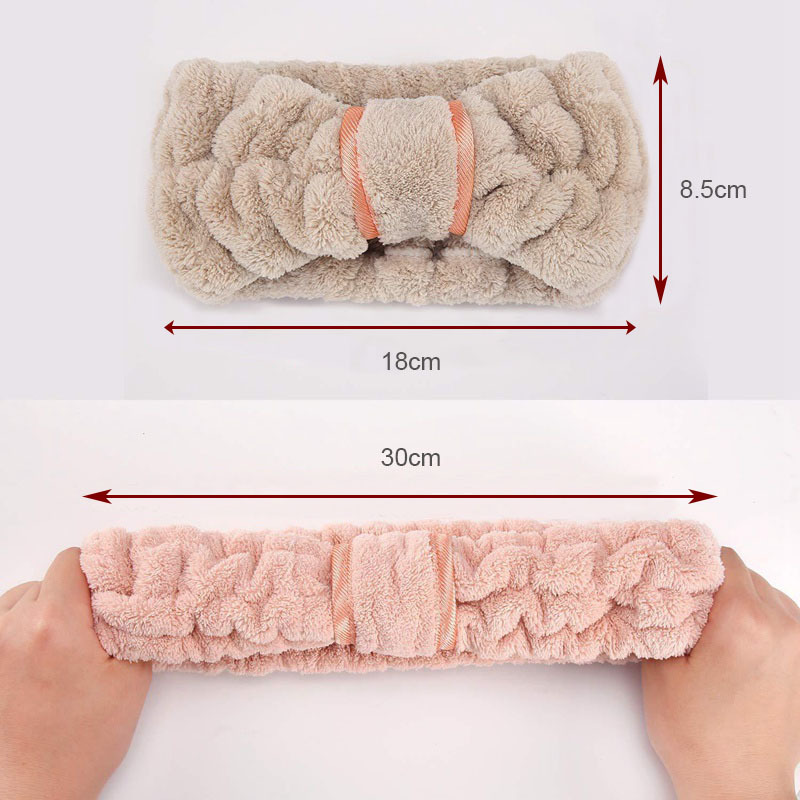 Durable Polyester Polyamide Microfiber Headband 8.5x18cm 42g/Pc Cute Spa Headbands