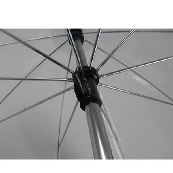 30 Inch Helmet Clear Dome See Through Umbrella Straight Wooden Handle