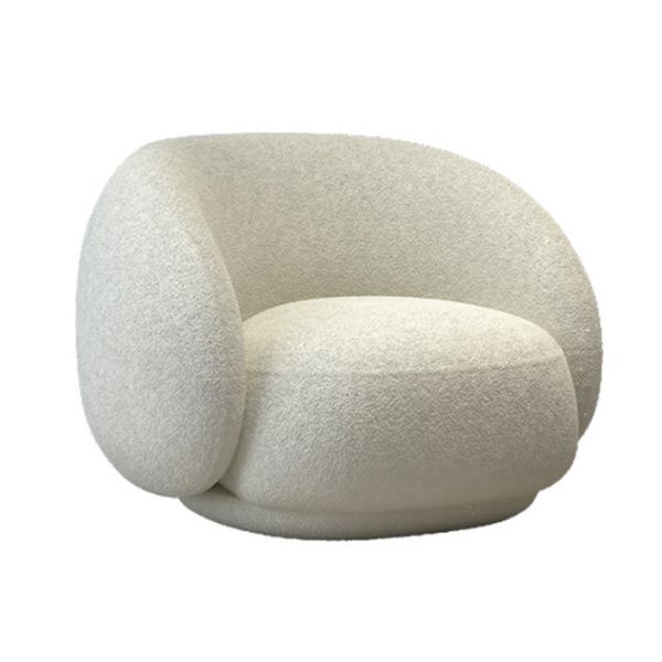 Modern Turkish Home White Velvet Fabric Round Sofa Set with Customized Color