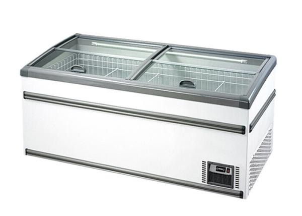 Commercial Glass Combine Island Freezer R290 High Efficiency