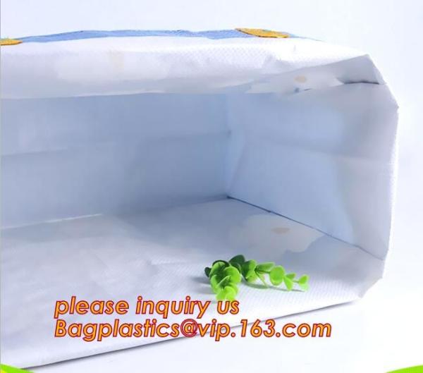 Recycle Ecological Custom Food Packing Ultrasonic polyprolylene Woven Tote Bags, handles promotional shopping bags avail
