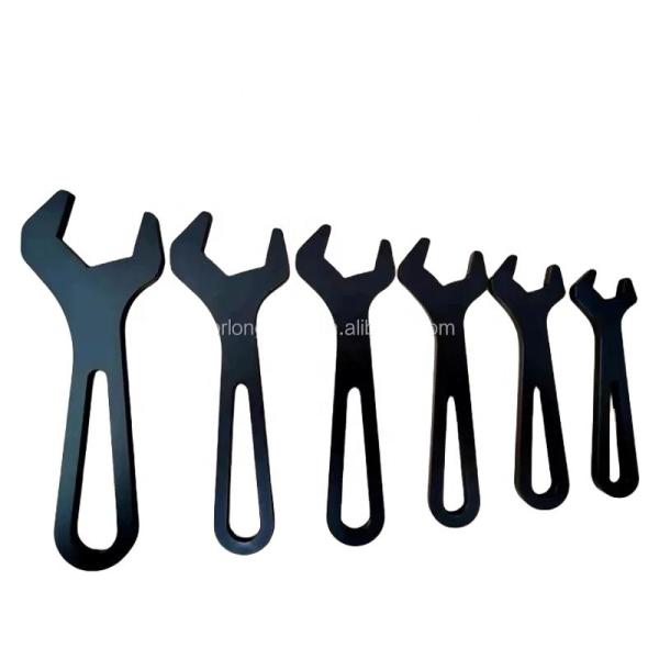 Universal Black Racing AN Fitting Wrench AN Spanner for Sprint Car Tool Sets An4-An16 6PCS One Kit Lightweight Aluminum