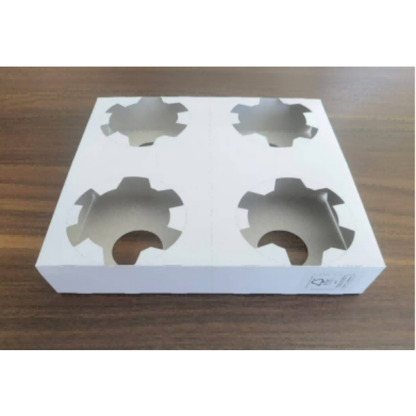 Disposable Food Packaging Kraft PAPER CUP HOLDER, Bulk Drink Carrier Tray