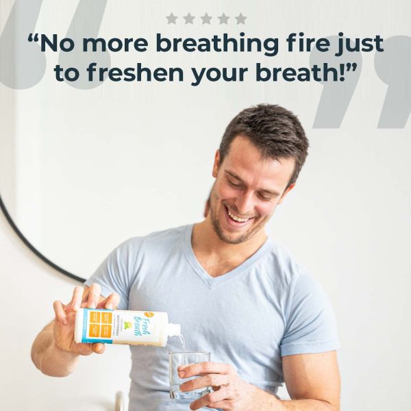 Enjuague bucal Premium de menta y limón para aliento fresco, no irritante, 16 oz, OEM