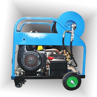 25HP Double Cylinder Diesel High Pressure Sewer Drain Cleaner 50-500mm Pipe Cleaning Machine