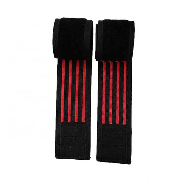 Polyester Red Blue Brace Compression Sleeve Adjustable Elastic Knee Wrap