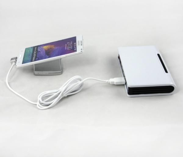 Hot sale rechargeable multiport 4 ports security alarm and charging display device