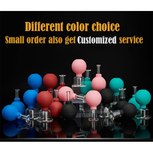 Effective Facial Rejuvenation with Silicone Glass Vacuum Suction Massage Cupping Cups