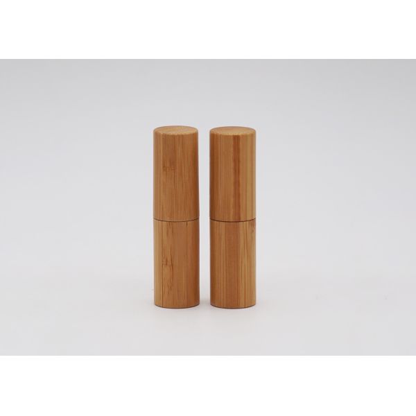 Бамбук цилиндра внутренний алюминиевый вне пустой трубки губной помады с крышкой попа прессы