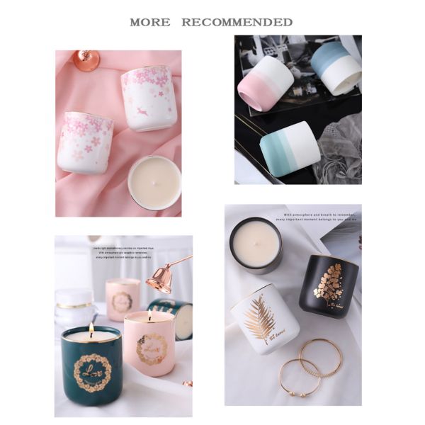 White Vegan Soy Candles Long Lasting Strong Scented Blue Campanula Scent