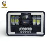 Plastic Aluminum 5 Inch Skull White Yellow Car LED Headlights Moto Spotlight