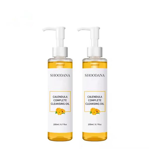 Private Label Natural Makeup Remover Oil OEM 200ml Vegan Deep Cleanser Organic Calendula Cleansing Oil for Face