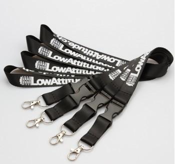 Cute 1.5cm width metal hook event staff lanyards for Exhibition