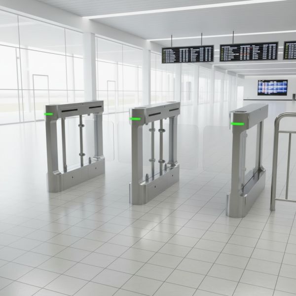 Anti Pinch Turnstile Flap Barrier Gate ,  Facial Recognition Turnstile With Counting Function