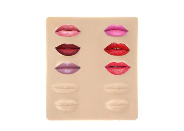 Permanent Makeup Tattoo Practice Skin , Beige Color 3D Lip Practice Skin