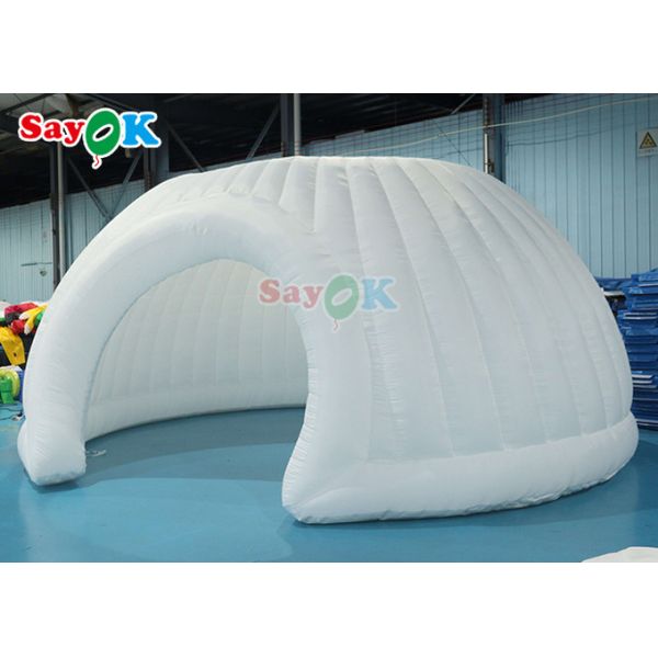Внешний ПВХ Оксфорд надувный семейный шатер Панорама купол Белый свадебный надувный шатер