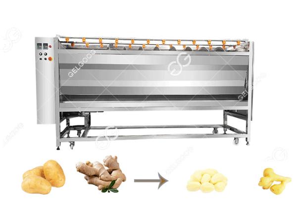 200-3000kg/T Customizable Commercial Potato Ginger Cleaning And Peeling Machine With Factory Price