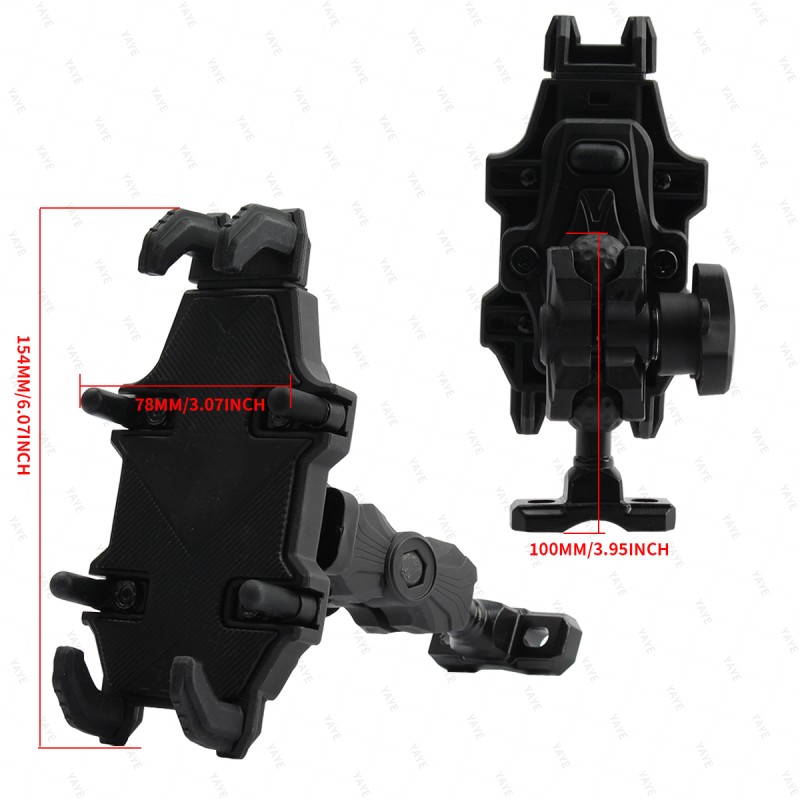 Universal Motorcycle Phone Holder Shockproof 360 Rotating Waterproof ABS Navigation Bracket Bike Phone Holder Accessory