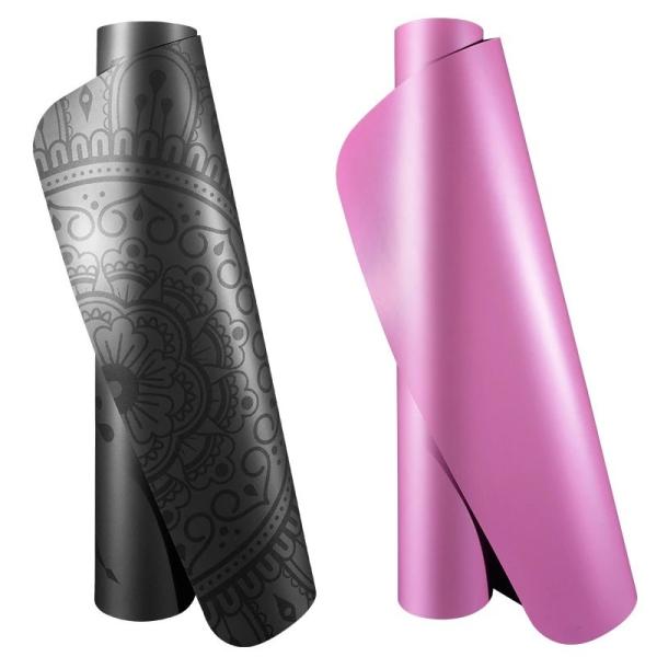 Wholesale Natural Rubber Yoga Mat, Non toxic Natural Rubber for Gym, Excercise Mat with Body alignment lines