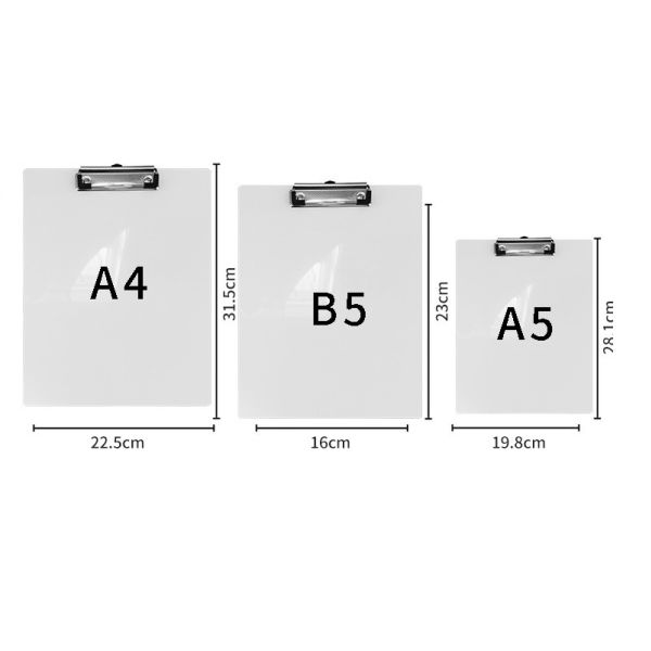 Minimalist Metal Folder Writing Pad Sublimation Aluminum Clipboard For Student Office Use