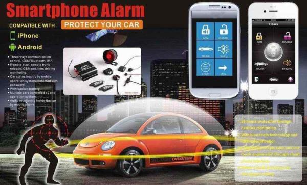 wholesale full-band Smartphone  Intelligent  GPS GSM Car Alarm System
