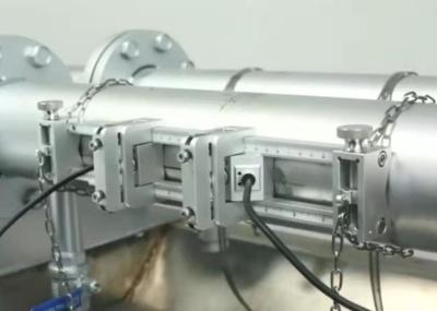 Braçadeira da exposição de diodo emissor de luz no medidor de fluxo ultrassônico portátil