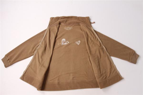 Ladies Sports Coats And Jackets Clothing Taupe Zip Up Fleece Jacket