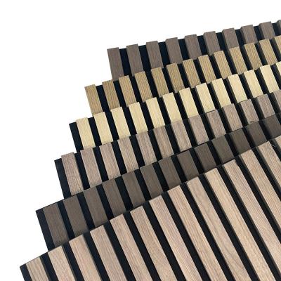 acoustic slat walnut solid wood panels wall decor interior wood slat wall panel