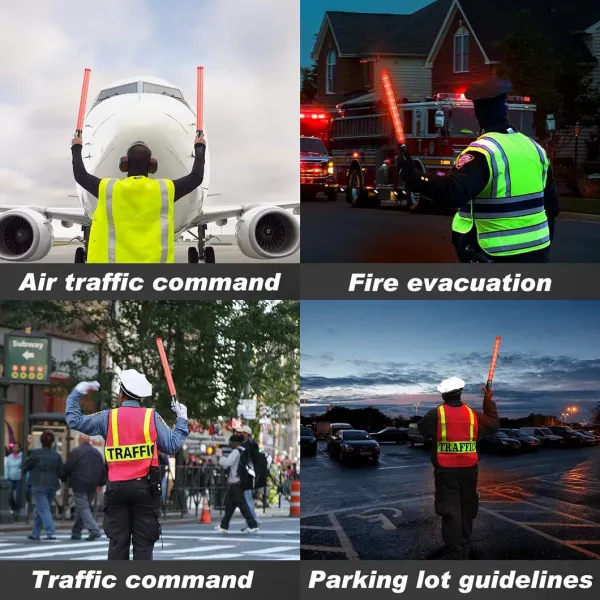 High-Intensity LED Traffic Baton Durable & Rechargeable Safety Signal Wand